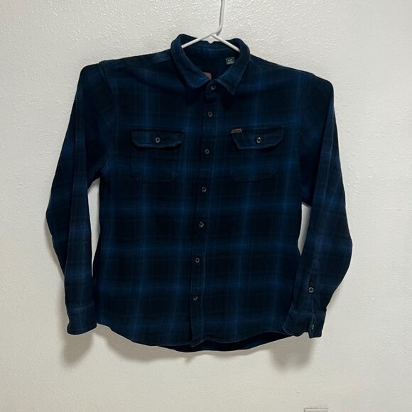 Orvis Heavyweight Flannel Shirt Button Up Shacket Jacket Blue Men's size XL - Picture 8 of 9